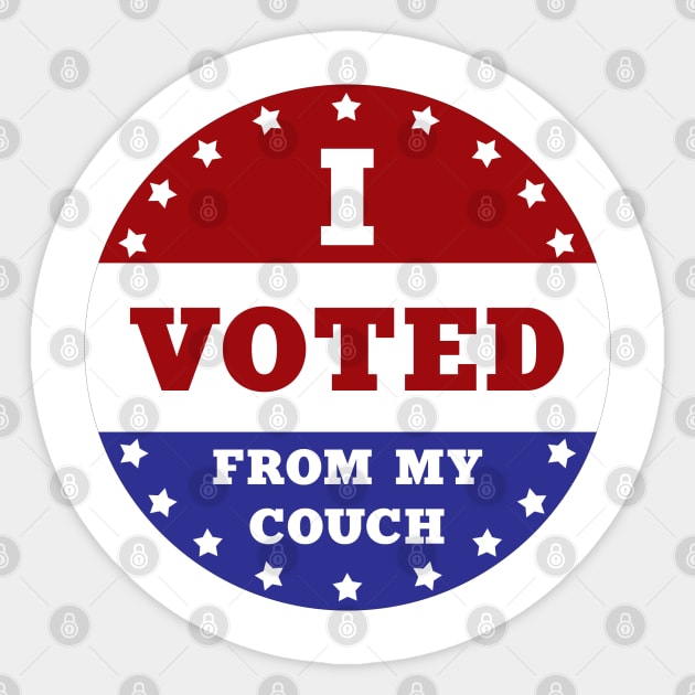 I Voted From My Couch Sticker by ChristaDoodles